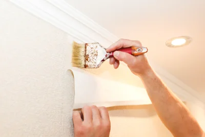 Pose de papier peint à Morgny — revêtements muraux et toiles de verre